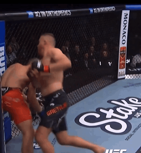 Two Men Fighting In Boxing Ring Monaco GIF