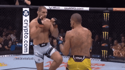 Two Men Fighting in Boxing Ring