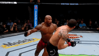 Two Men Fighting In Boxing Ring With Modelo Sign GIF