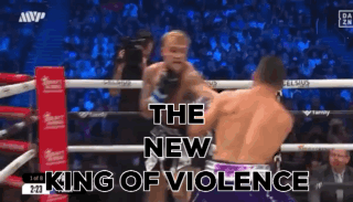 Two Men Fighting in Boxing Ring