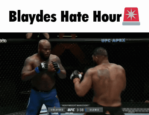 Two Men Fighting In Cage Blaydes Hate Hour GIF