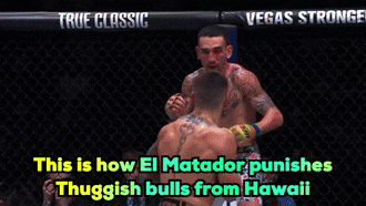 Two Men Fighting in Cage Saying This Is How El Matador Punishes Thugs From Hawaii