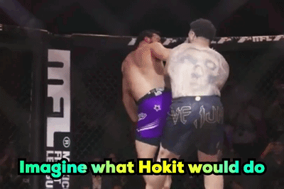 Two Men Fighting In Ring Imagine What Hokit Would Do GIF
