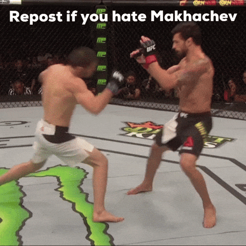 Two Men Fighting In Ring Repost If You Hate Makhachev GIF