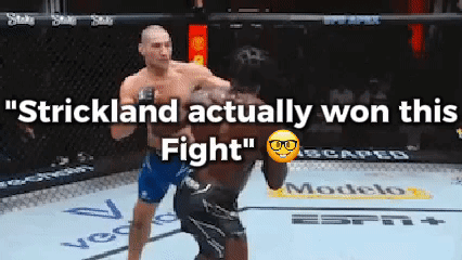 Two Men Fighting In Ring Strickland Won GIF
