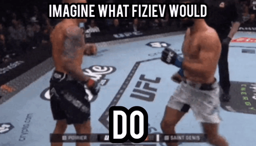 Two Men Fighting in UFC Ring Imagine What Fiziev Would Do