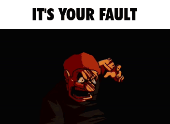 Two Men Fighting It's Your Fault GIF
