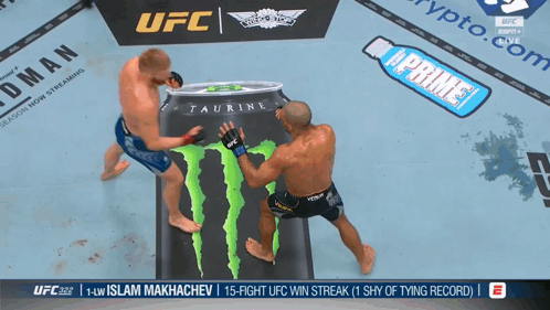 Two Men Fighting Monster Energy Drink