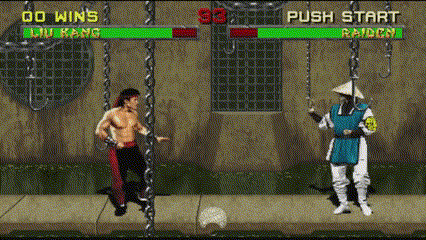 Two Men Fighting Push Start GIF