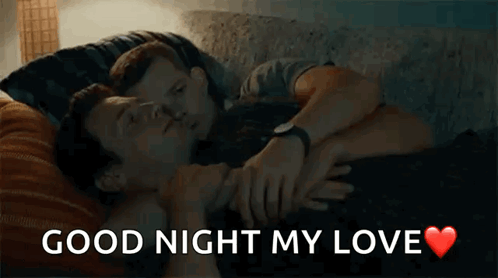Two Men Hugging Good Night GIF