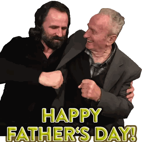 Two Men Hugging Happy Fathers Day