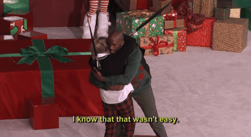 Two Men Hugging I Know That That Wasn't Easy GIF
