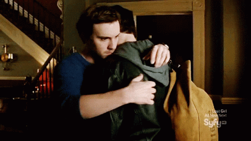 Two Men Hugging Lost Girl All New Next Sign