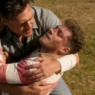 Two Men Hugging