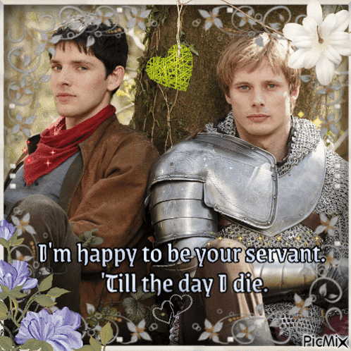 Two Men in Armor Pledge Loyalty Till Death