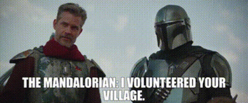 Two Men in Armor Talking