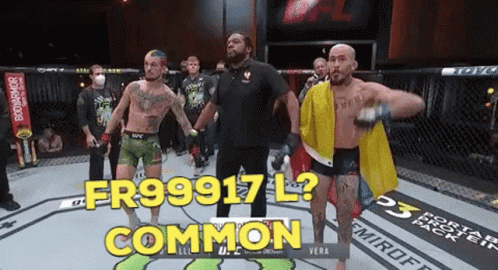 Two Men in Boxing Ring Saying Fr99917 L Common