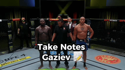 Two Men In Boxing Ring Saying Take Notes Gaziev GIF