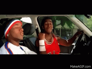 Two Men In Car Jersey With T GIF