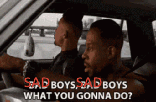 Two Men in Car Sad Boys Sad Boys What You Gonna Do