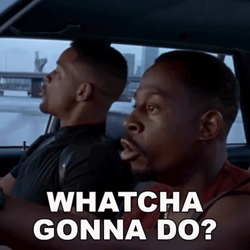 Two Men in Car Saying Whatcha Gonna Do