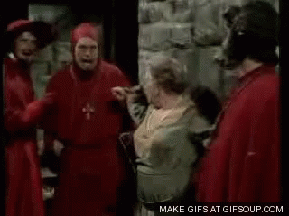 Two Men in Red and White Robes