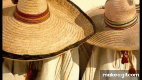 Two Men in Sombrero Hats