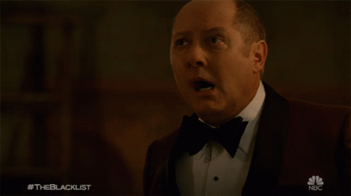 Two Men in Suits Sitting on Couch The Blacklist