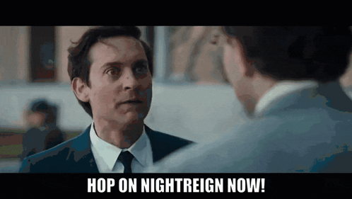 Two Men in Suits Talking Hop on Nightreign Now