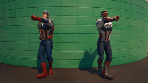 Two Men in Superhero Costumes