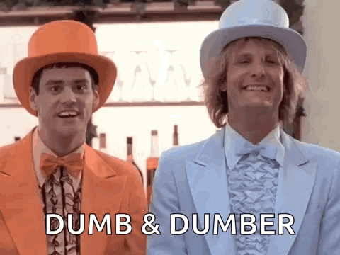 Two Men in Top Hats and Bow Ties Dumb and Dumber