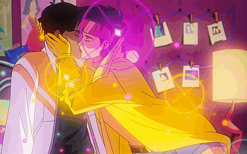 Two Men Kissing Cartoon