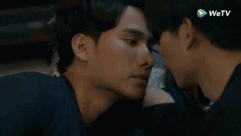 Two Men Kissing In Bedroom GIF