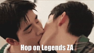 Two Men Kissing With Hop On Legends Za GIF