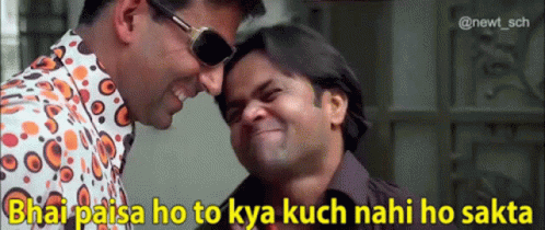 Two Men Laughing Bhai Paisa Ho To Kya Kuch Nahi Ho Sakta GIF