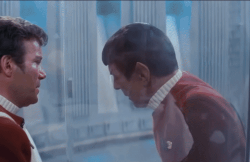 Two Men Looking at Each Other