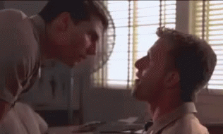Two Men Looking at Each Other