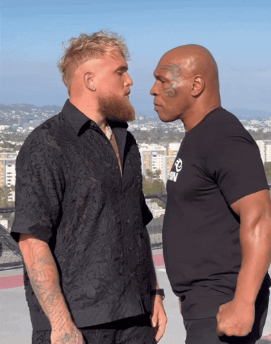 Two Men Looking at Each Other