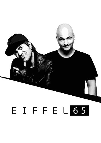 Two Men Next to Eiffel 65