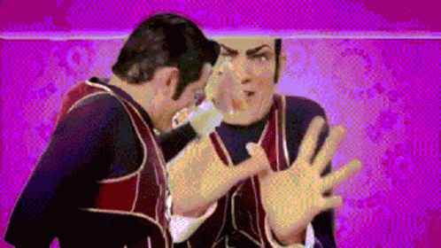 Two Men One Making Funny Face