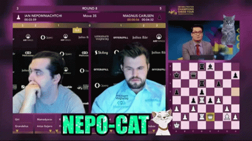 Two Men Playing Chess Nepo-Cat