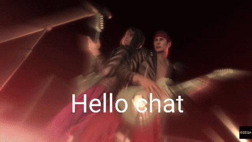 Two Men Playing Guitars Hello Chat GIF