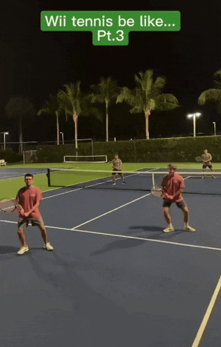 Two Men Playing Tennis Wii Tennis Be Like Pt.3
