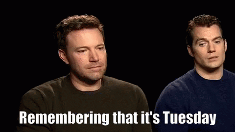 Two Men Remembering That It's Tuesday GIF