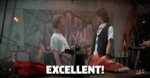Two Men Saying Excellent