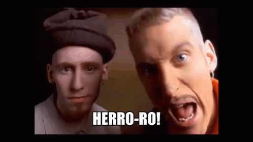 Two Men Saying Herro-ro