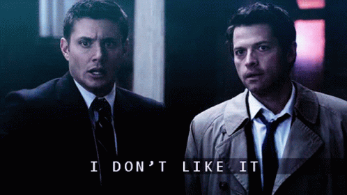 Two Men Saying I Don't Like It