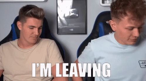 Two Men Saying I'm Leaving