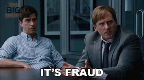 Two Men Saying It's Fraud GIF