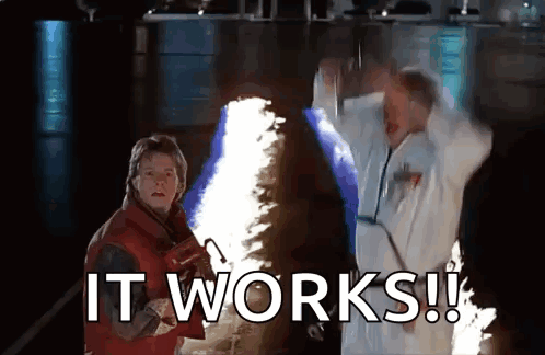 Two Men Saying It Works GIF